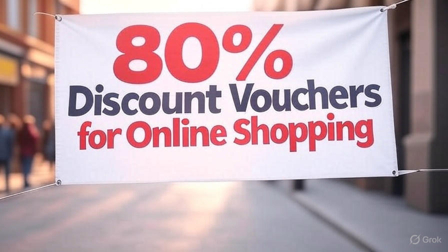 80% Discount Vouchers for Online Shopping