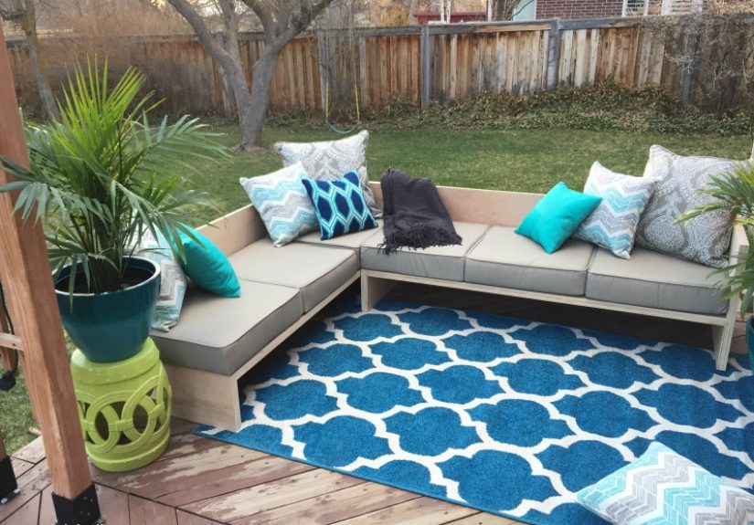 DIY Outdoor Sectional Sofa Tutorial + Building Plan
