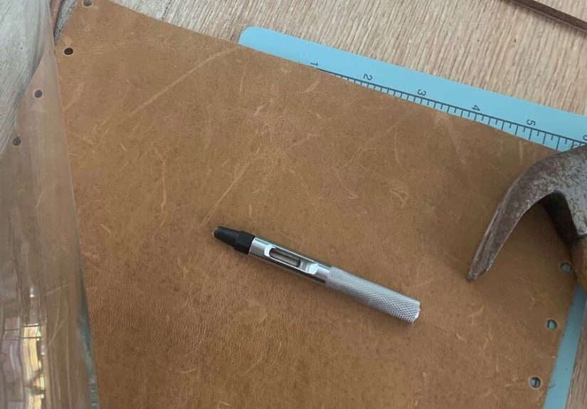 Leather Wrapped Vase