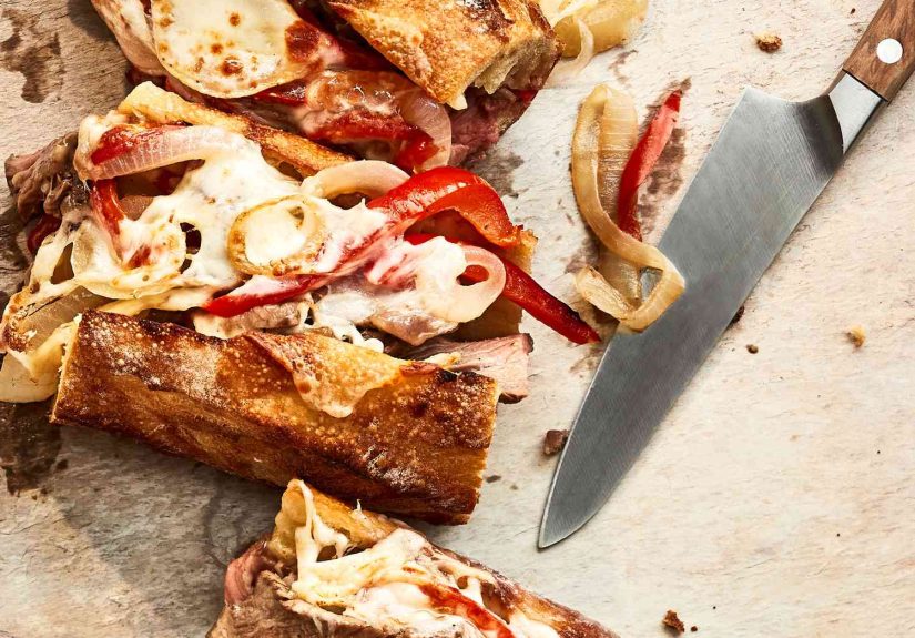 Sheet Pan Cheesesteak Sandwiches Recipe