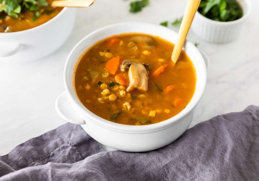 Barley Vegetable Soup With Lentils Recipe