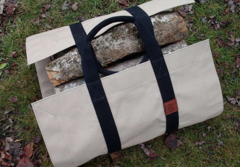 Canvas Firewood Tote