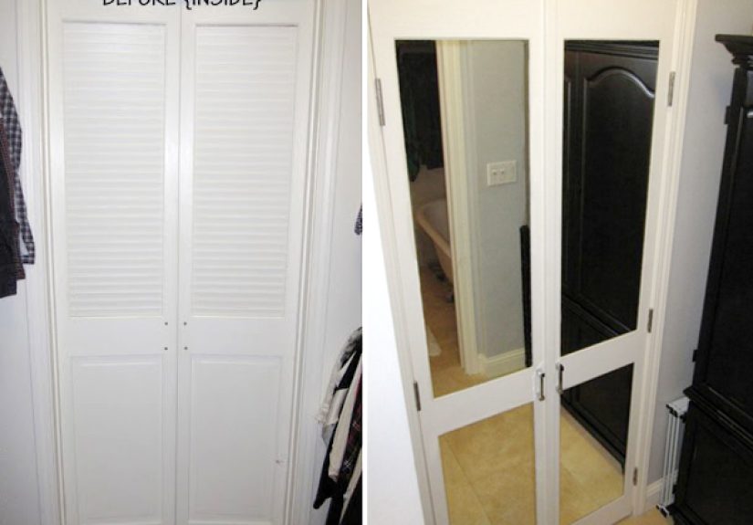 DIY Mirrored Closet Door Makeover