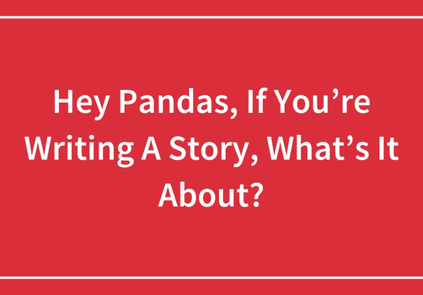 Hey Pandas, If You’re Writing A Story, What’s It About?