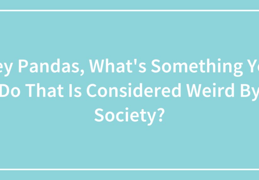 Hey Pandas, What’s Something You Do That Is Considered Weird By Society?
