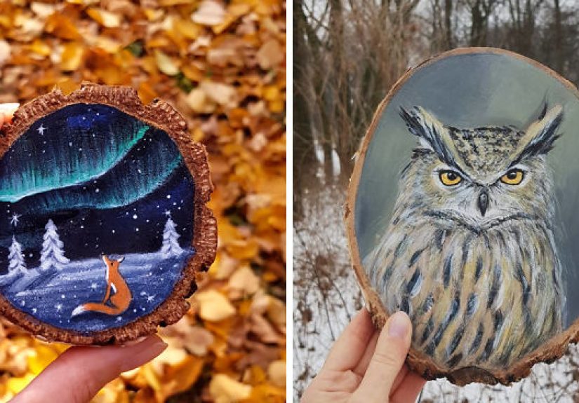 I Paint Magical Starry Scenes On Scavenged Wood (30 Pics)