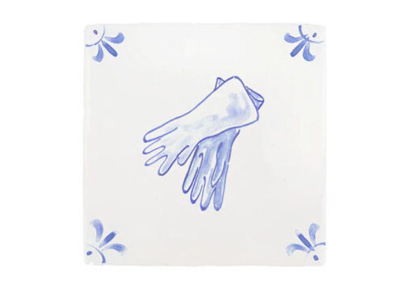 Rubber Gloves Delft Tile
