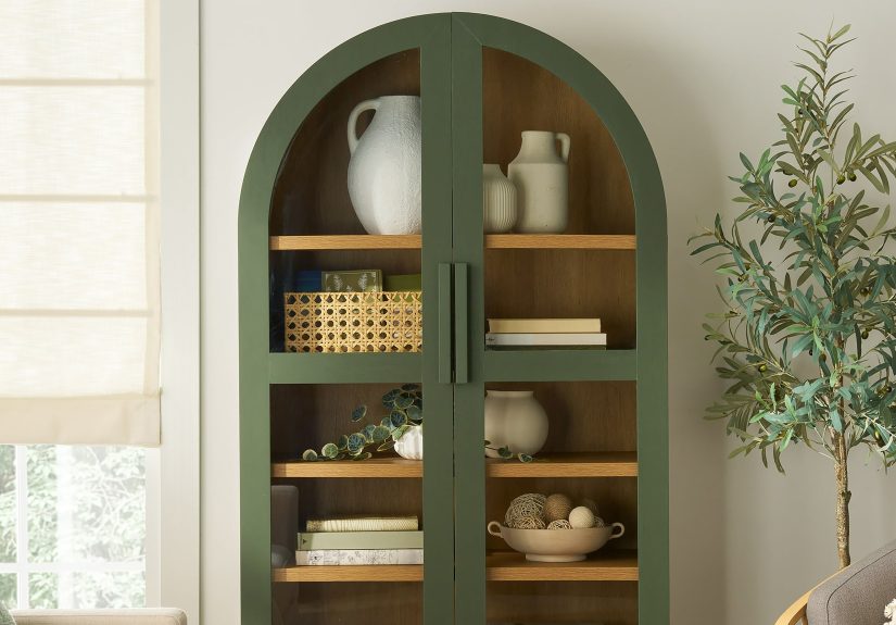 Shop the Juliet Arched Cabinets in a New Green at Walmart