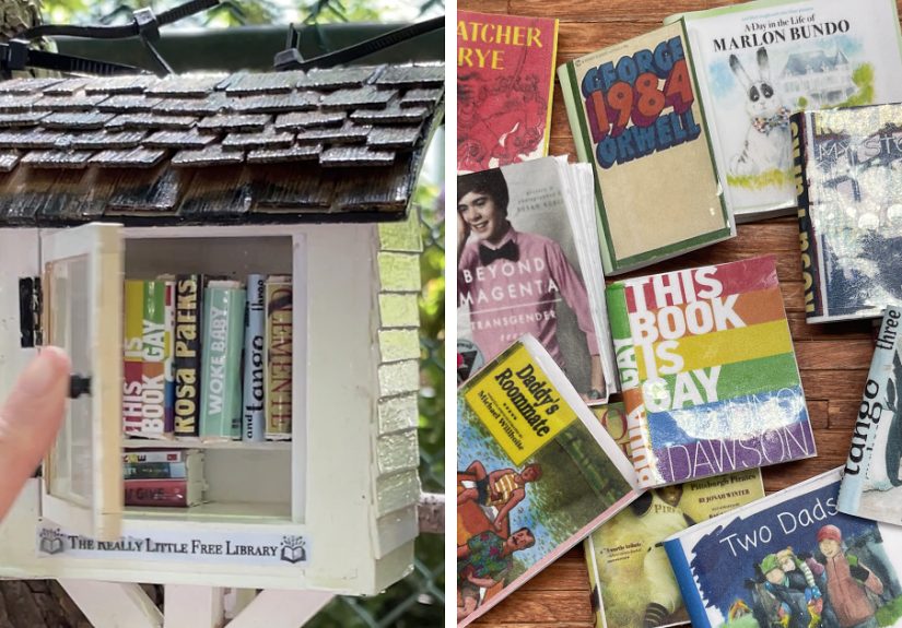 These 12 Miniature Banned Books Can Be Found In A Really Little Free Library That I Made