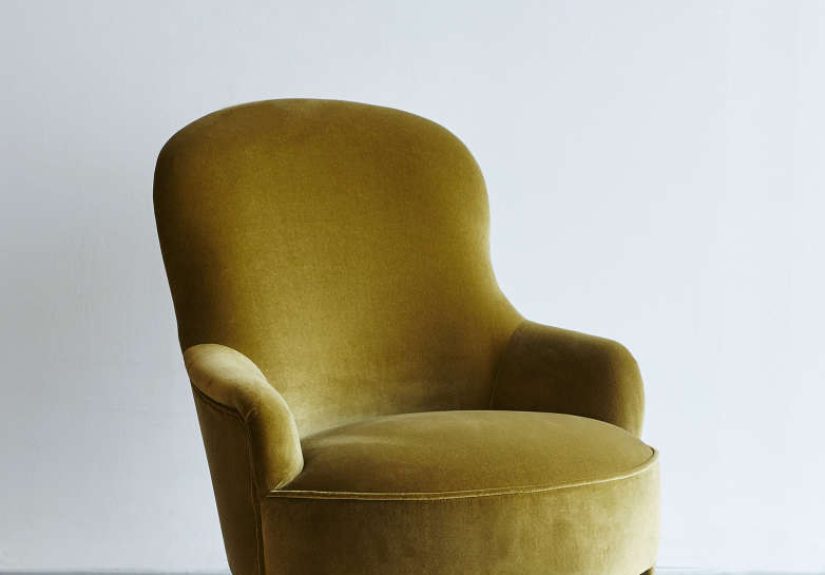Velvet Olive Armachair
