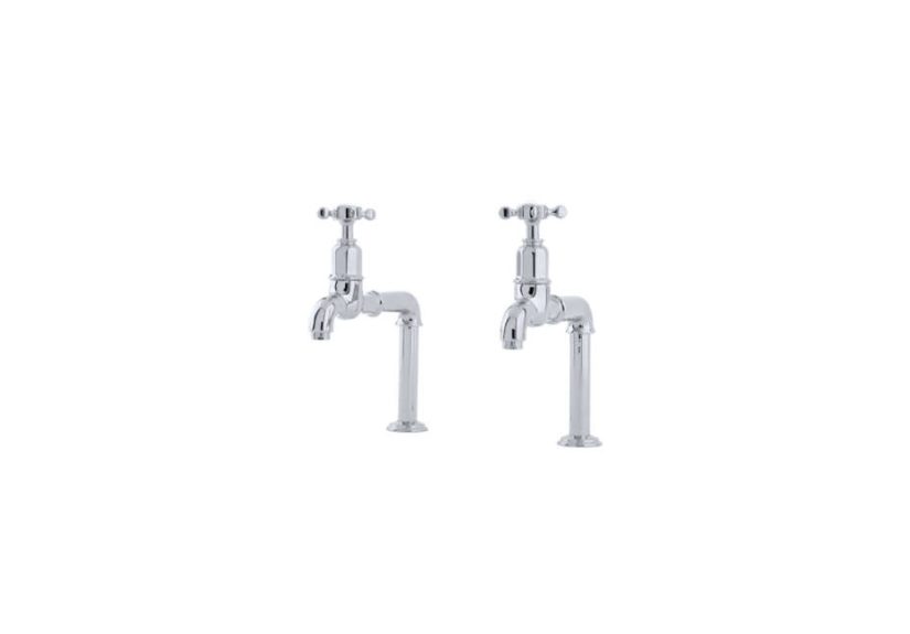 4338 Perrin & Rowe Mayan Deck Mounted Taps with Crosshead Handles