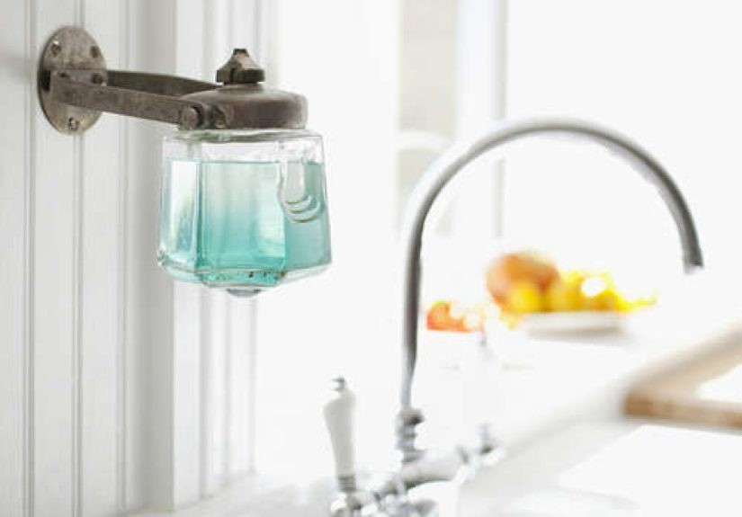 Design Sleuth: Vintage Soap Dispenser as Dish Soap Holder