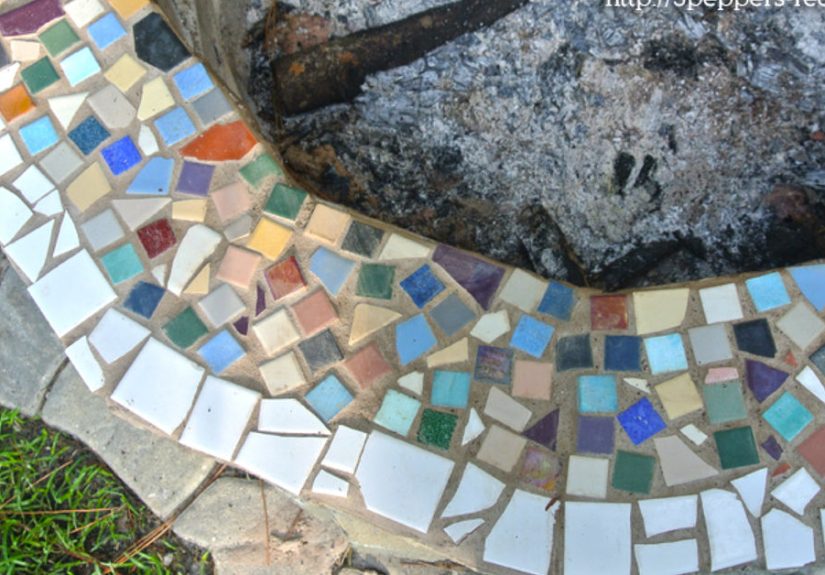 DIY Backyard Mosaic Firepit