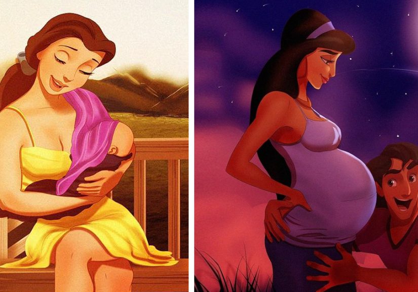 How Disney Princesses Would Look If They Were Mothers