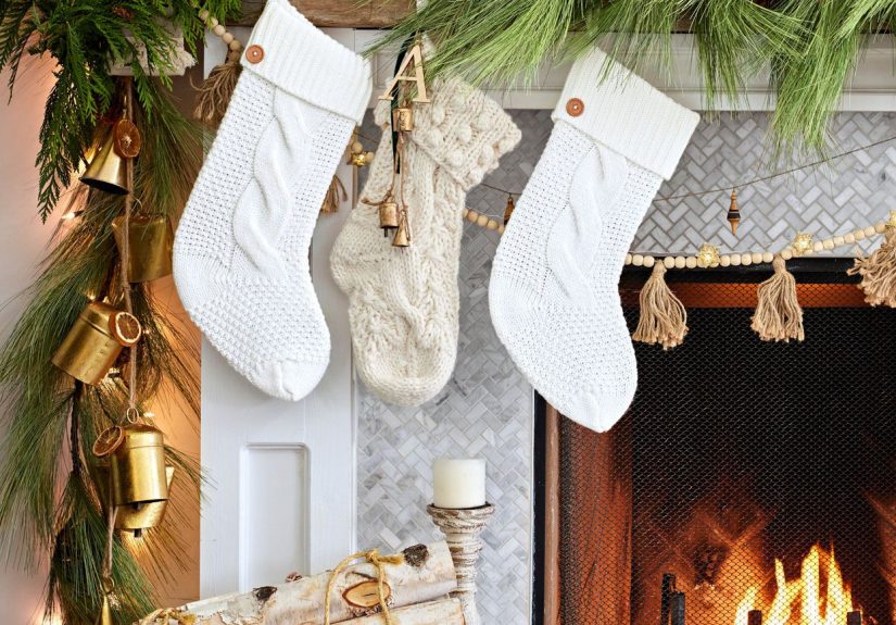 How to Hang Stockings on a Fireplace