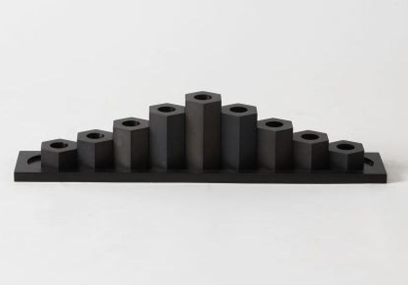 MARCH Patinated Steel Menorah