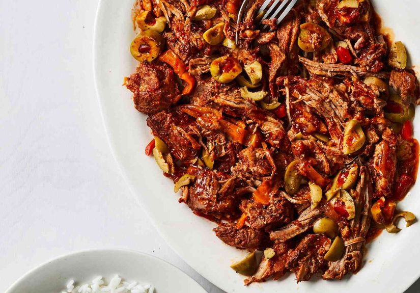 Slow Cooker Pork with Peppers and Olives Recipe