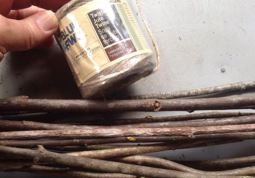 DIY Rustic Trellis Using Twigs