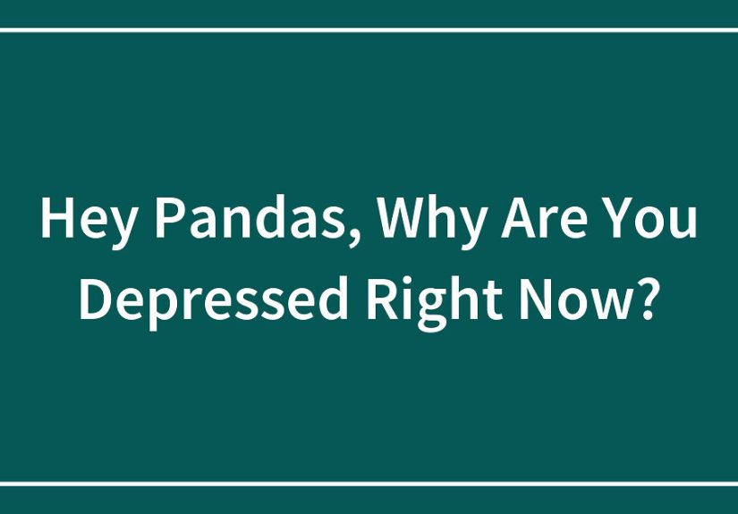 Hey Pandas, Why Are You Depressed Right Now?
