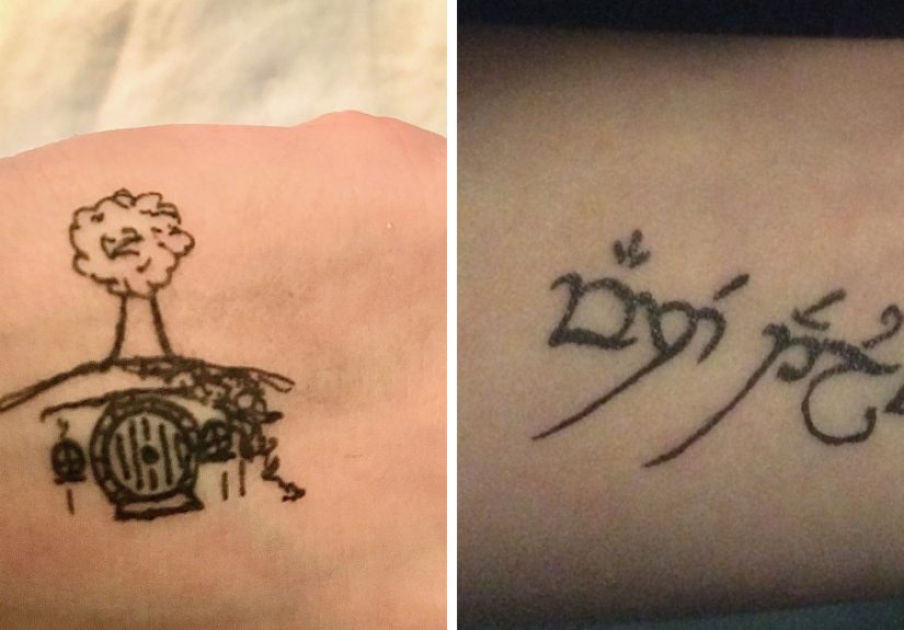 I Drew J. R. R. Tolkien Inspired ‘Tattoos’ While I Was Bored At School