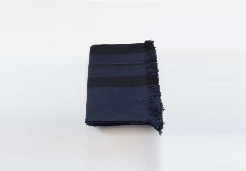 Khadi Indigo / Black Blanket