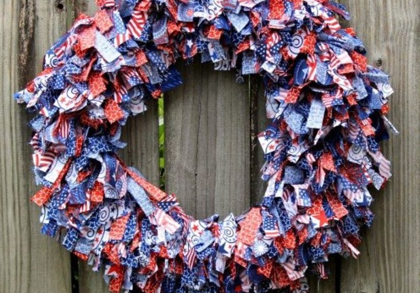 Patriotic Rag Wreath