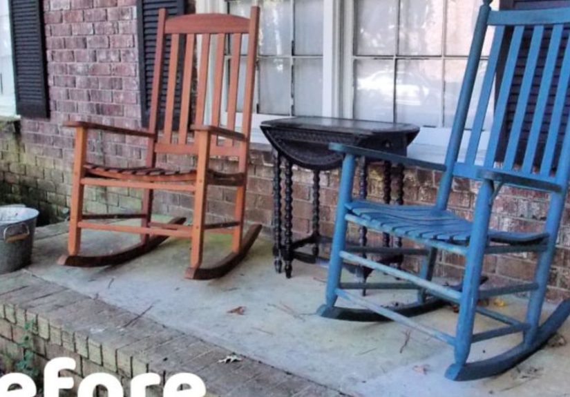 Upcycled Rocking Chairs for a Front Porch Update