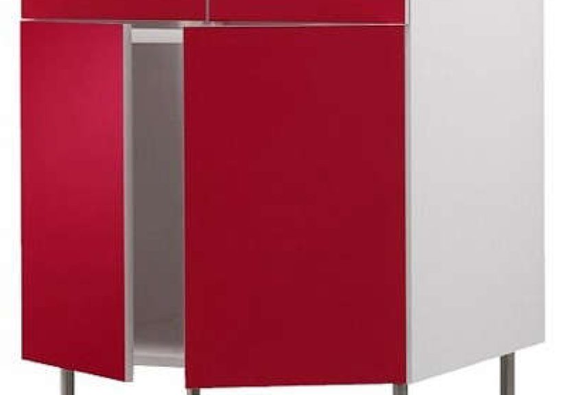 Akurum Base Cabinet for Sink - Red