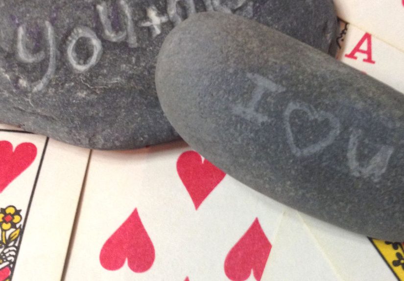 Easy Valentine's Day Craft: Carved in Stone