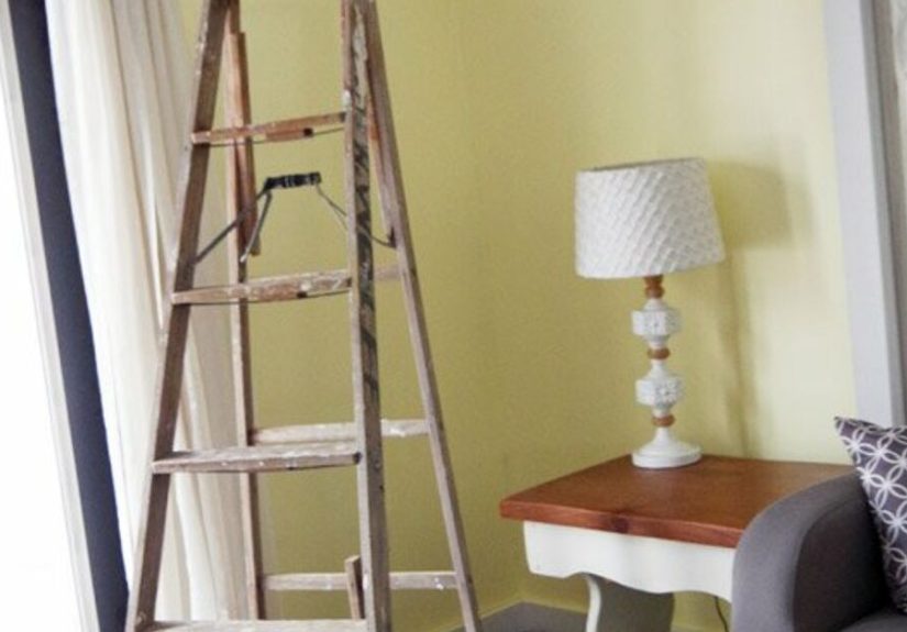 How to Build Blanket Storage Shelves Out of My Grandpa’s Old Wooden Ladder DIY