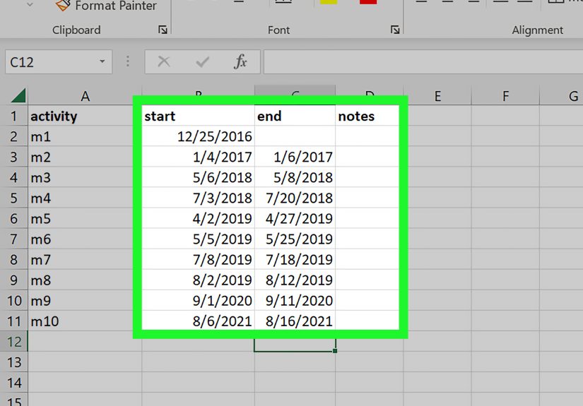 How to Create a Timeline in Excel: 4 Step-by-Step Methods