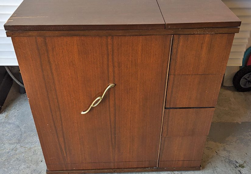How to Make an Old Sewing Cabinet Gets Re-purposed DIY