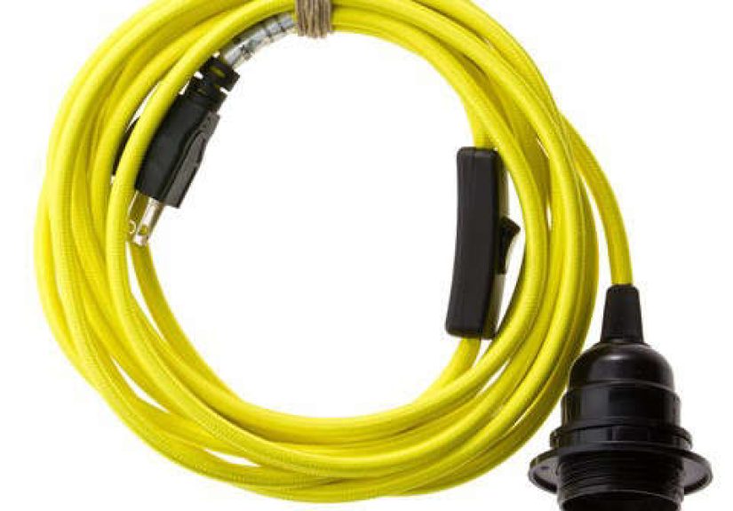Pendant Light Cord - Neon Yellow
