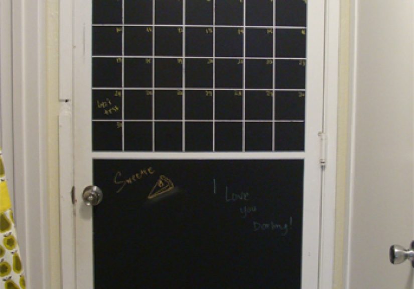 How To Turn A Door Into A Message Board With Chalkboard Paint
