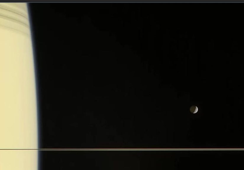See Saturn's Rings and Three Moons In Cassini Photo