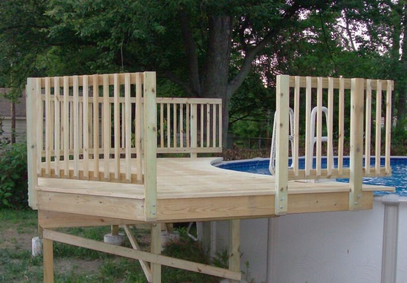 new pool deck I built at my sons house.